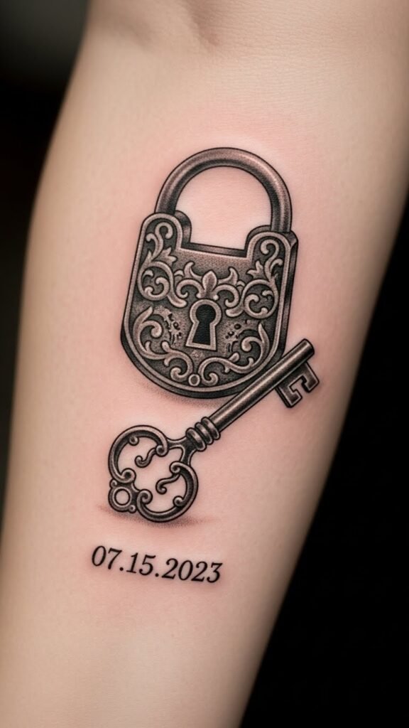 Lock and Key with Date