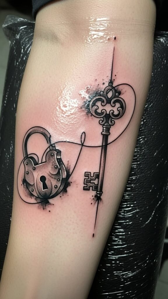 Lock and Key with Infinity Line