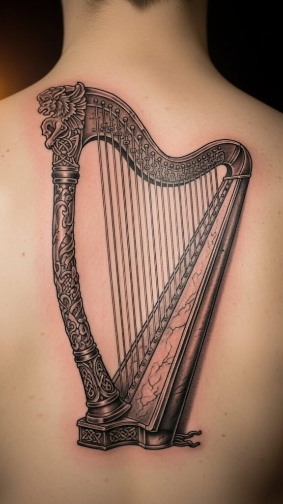 Medieval Harp Inspired Design