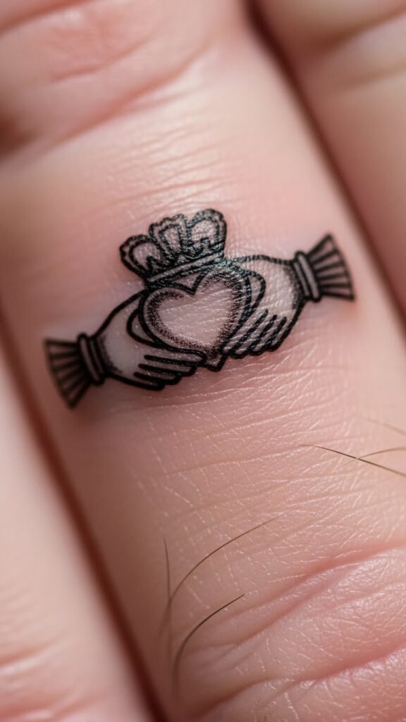 Micro Claddagh Tattoo