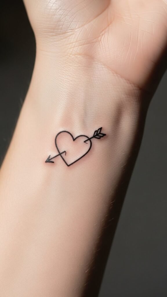 Minimal Cupid Heart Outline