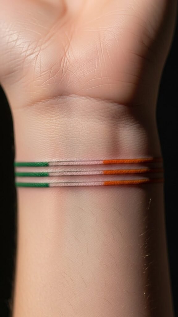 Minimal Irish Flag Wrist Stripe