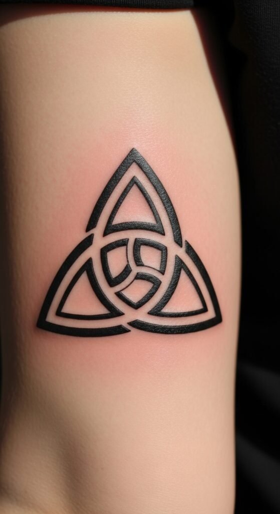 Negative Space Trinity Knot