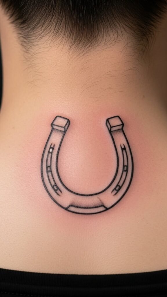 Outline Horseshoe with Shading Tips