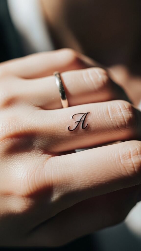 Partner Initial on Ring Finger