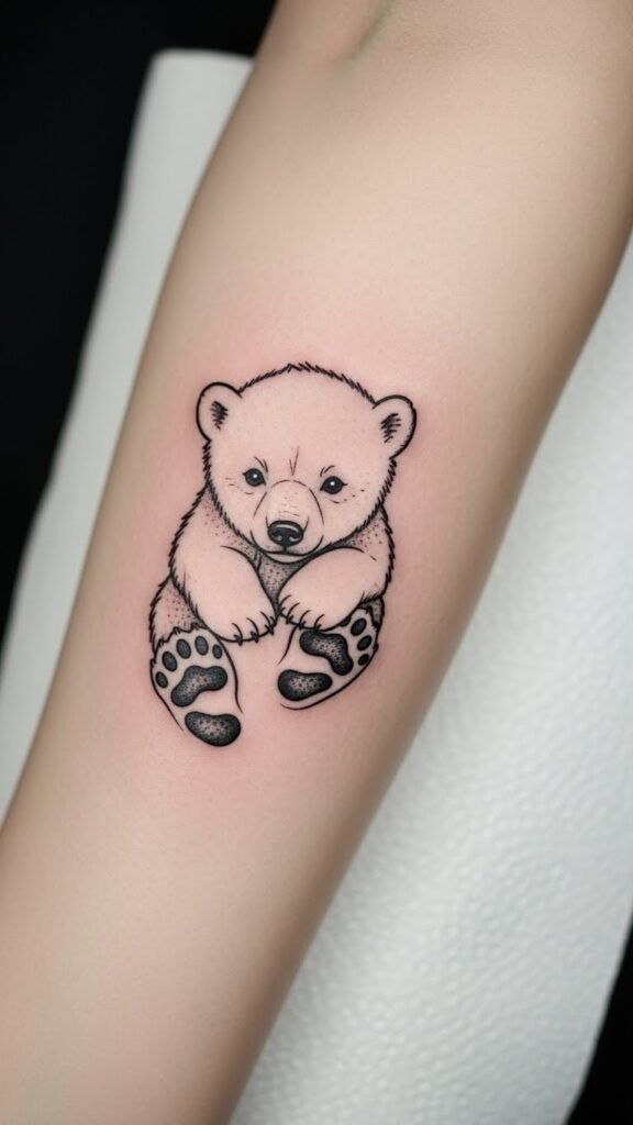 Polar Bear Cub Footsteps