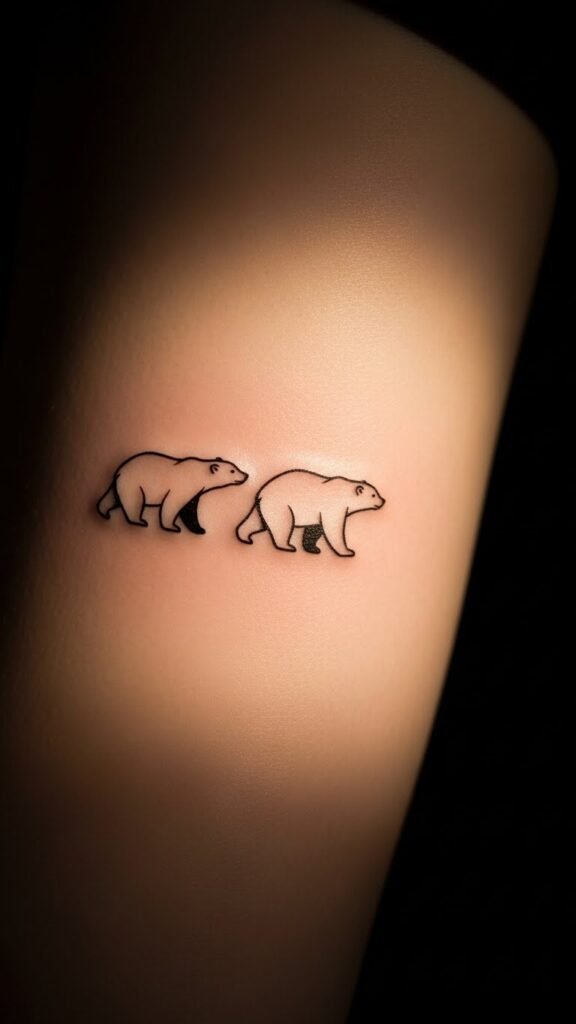  Polar Bear Family Trio