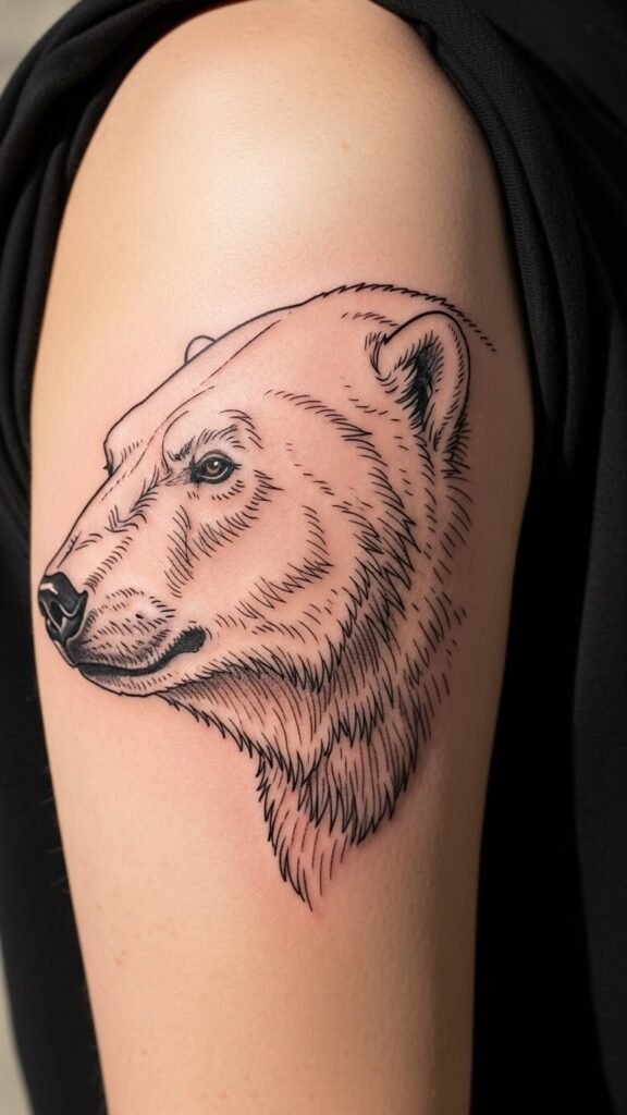 Polar Bear Head Profile