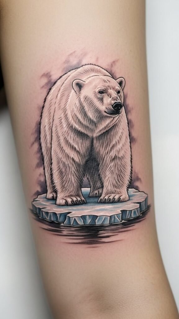 Polar Bear with Ice Patch