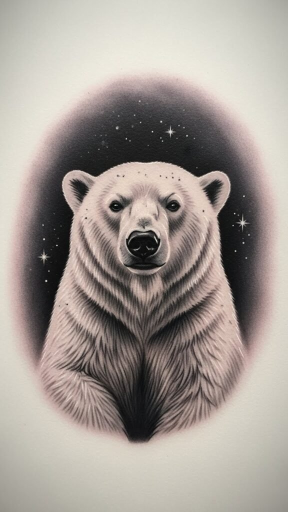 Polar Bear with Stars