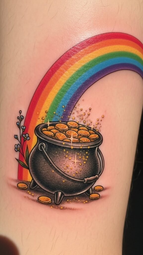 Pot of Gold With Floral Touch