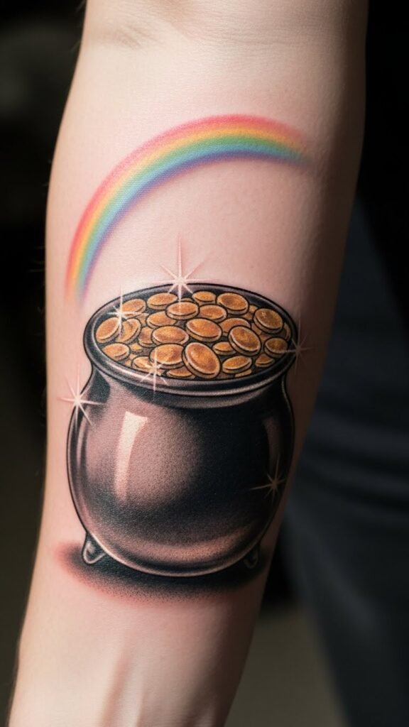 Pot of Gold With Rainbow Hint