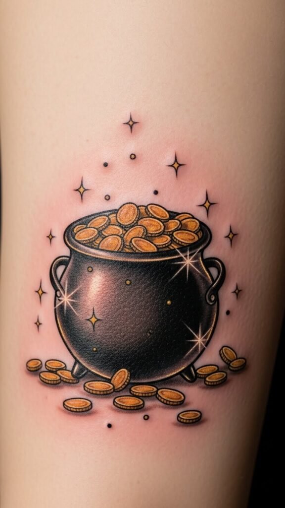 Pot of Gold With Star Accent