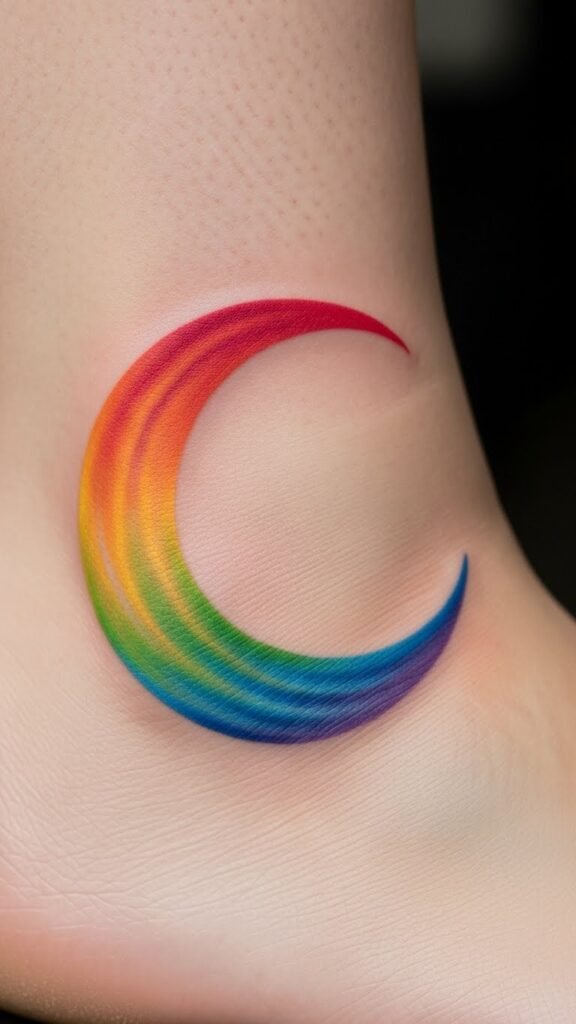 Rainbow Crescent Moon