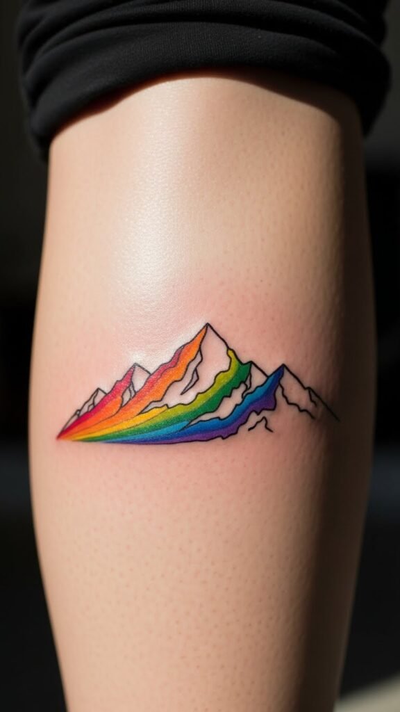 Rainbow Mountain Outline