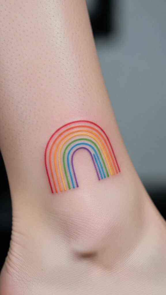 Rainbow Outline Tattoo