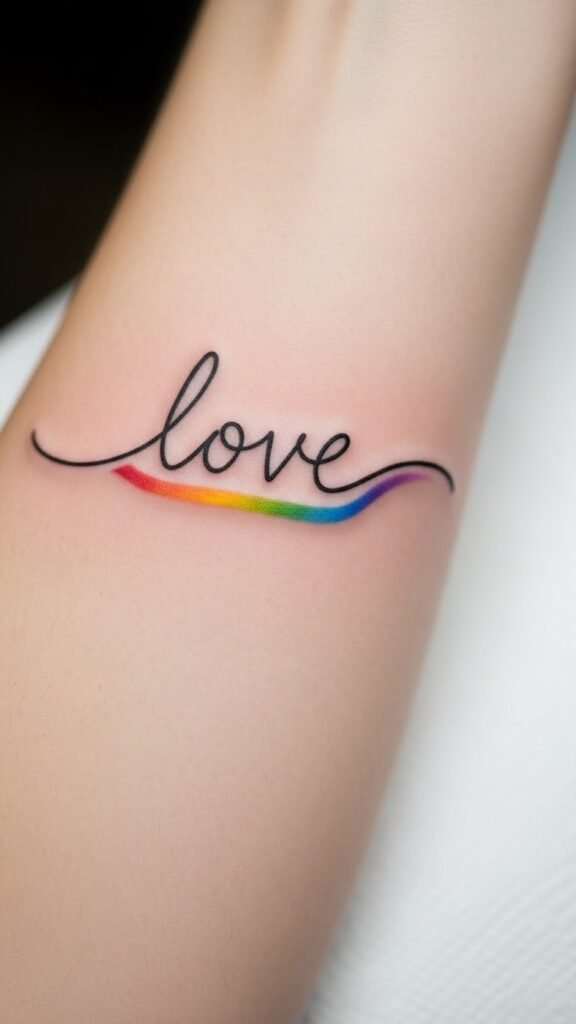 Rainbow Script Underline