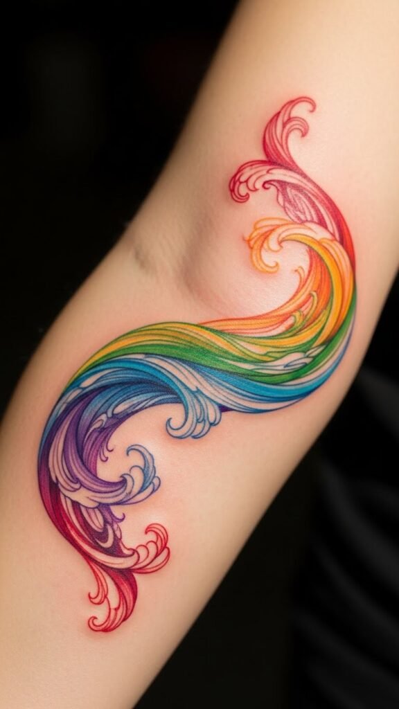 Rainbow Wave Line