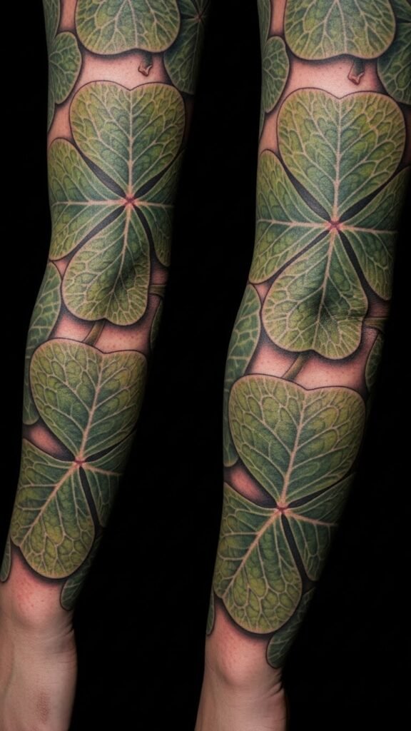 Realistic Botanical Shamrock Sleeve