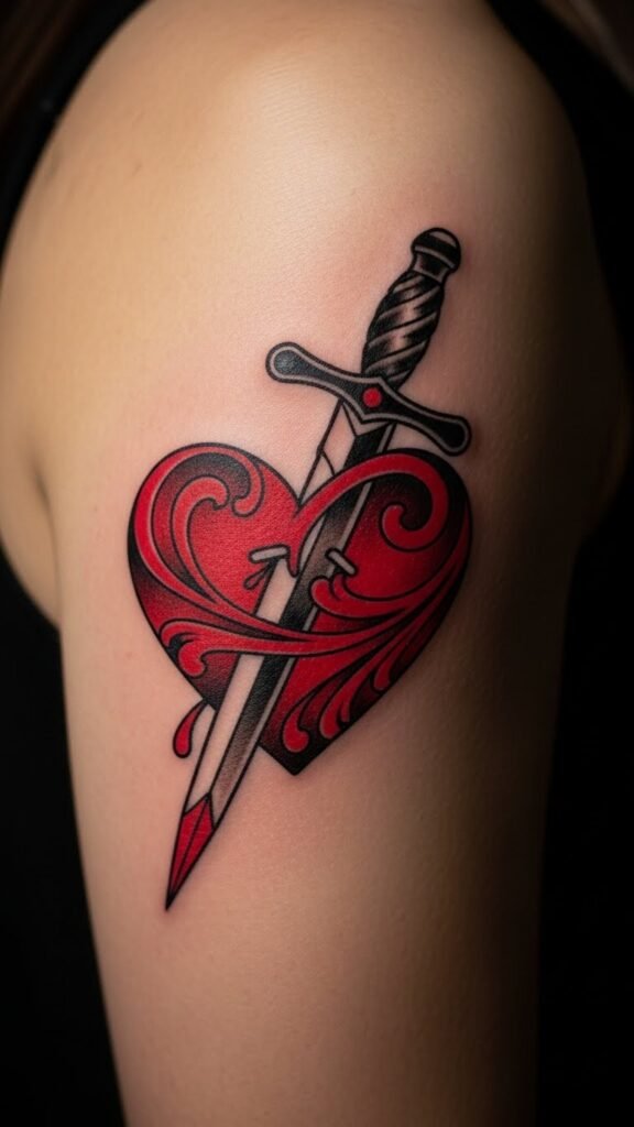 Red Dagger Heart