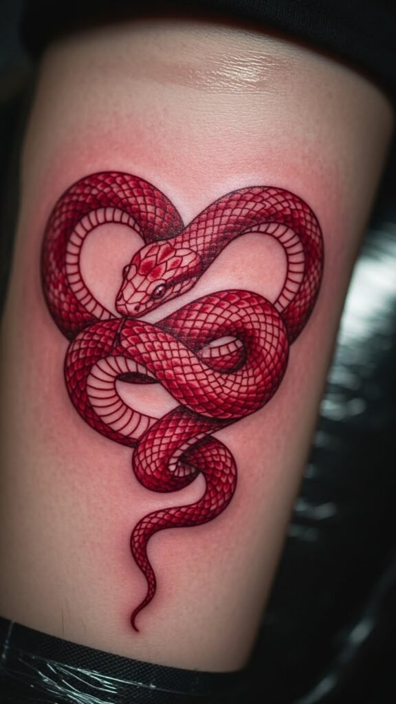 Red Snake Heart