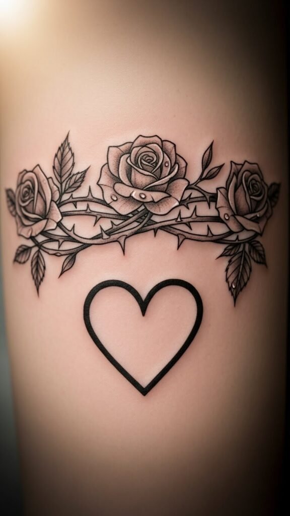 Rose Crown Over Heart