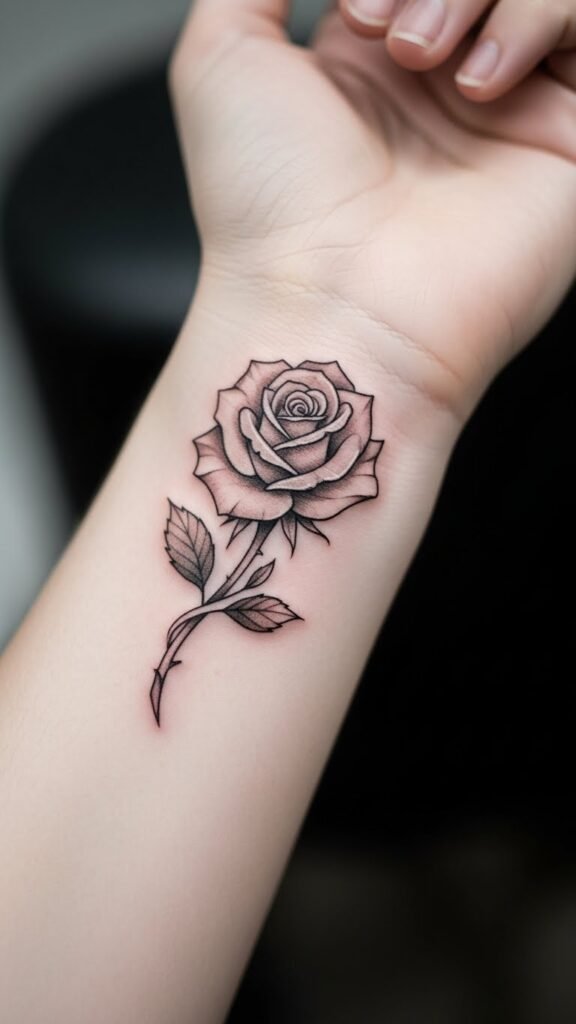 Rose Wrist Tattoo