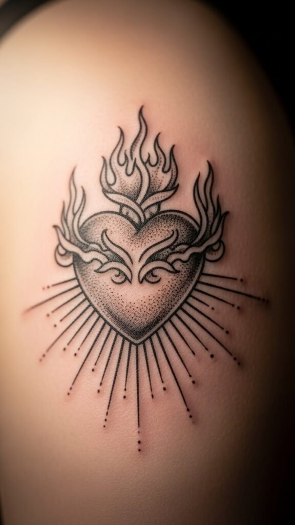 Sacred Heart Style Tattoo