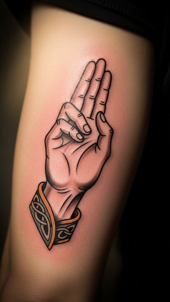 Saint Patrick Blessing Hand