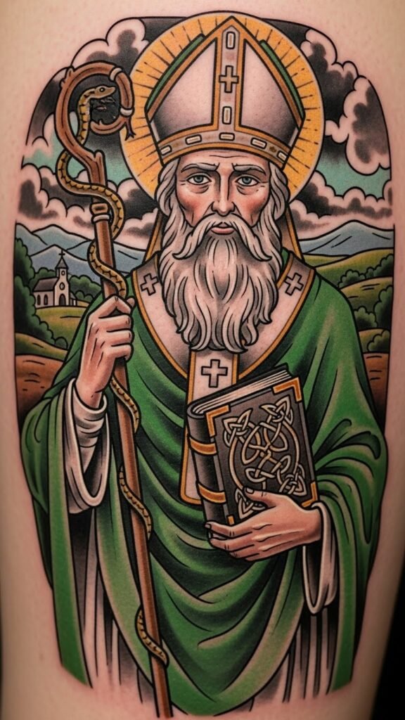 Saint Patrick Book and Staff