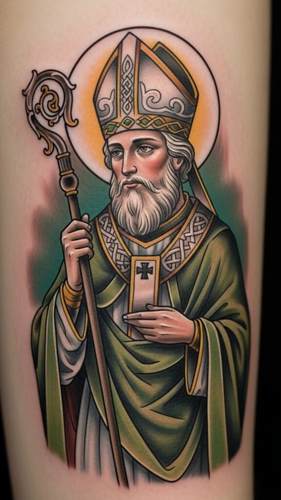 Saint Patrick with Crozier Staff