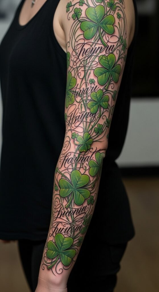 Shamrock and Script Sleeve Combo