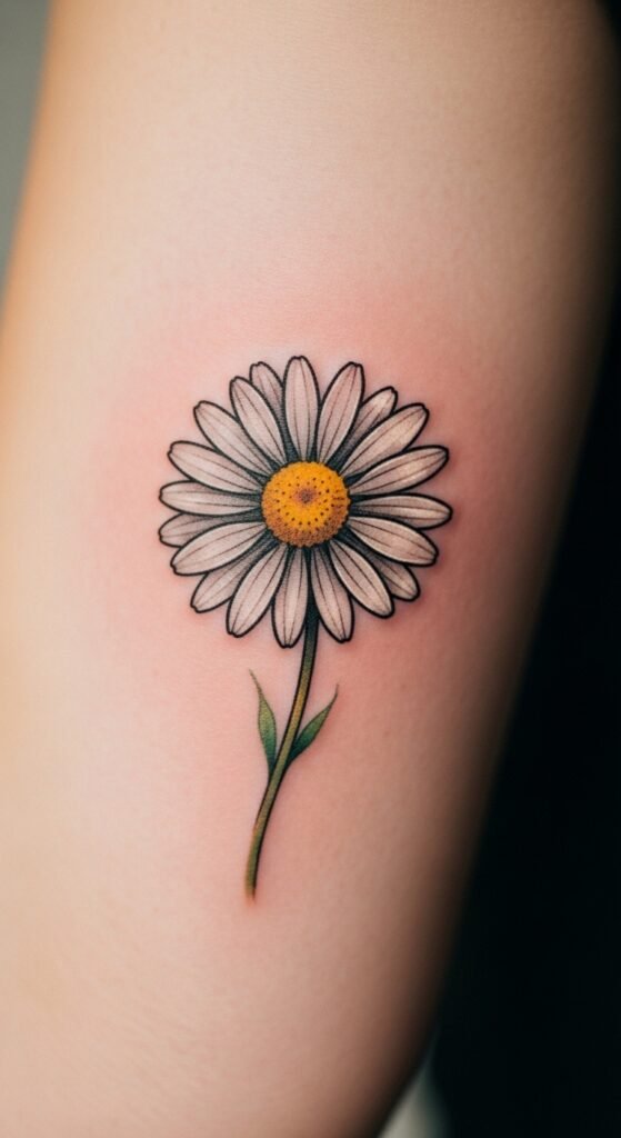 Single Daisy on the Inner Arm