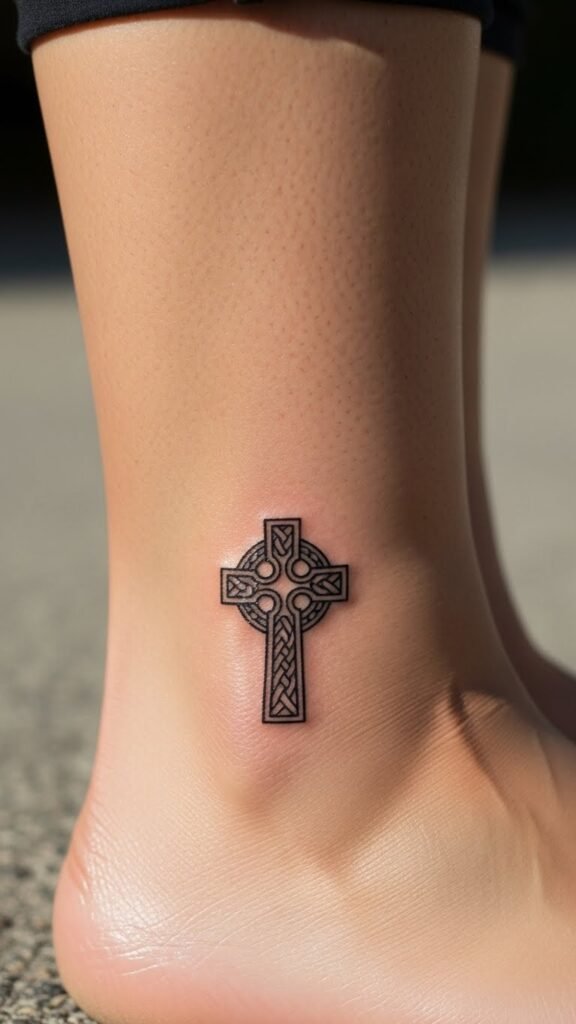 Small Ankle Celtic Cross