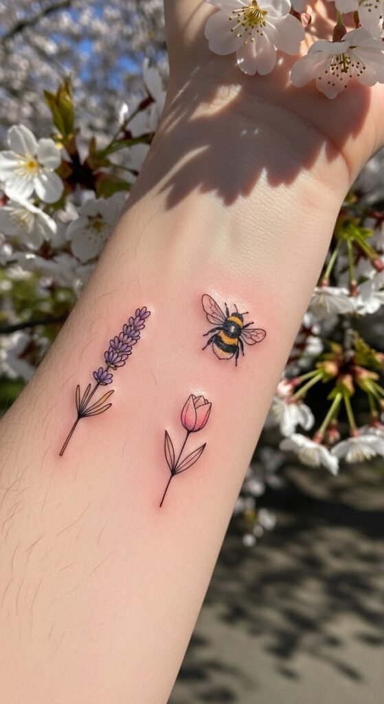 Small spring tattoos