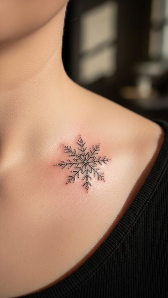 Snowflake Collarbone Accent