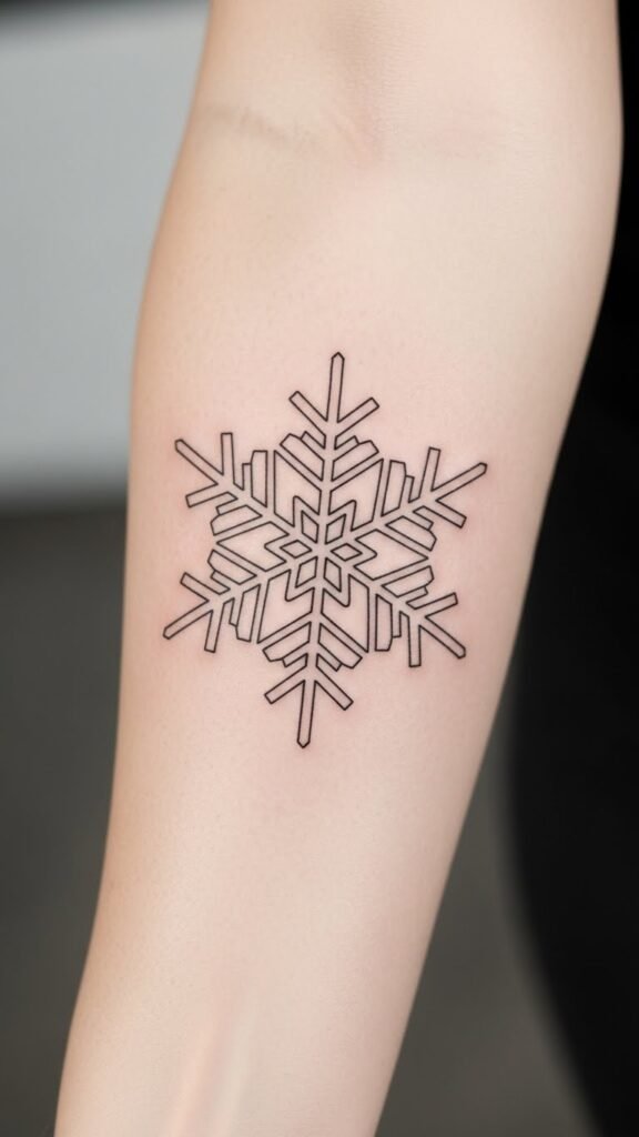 Snowflake Outline Only