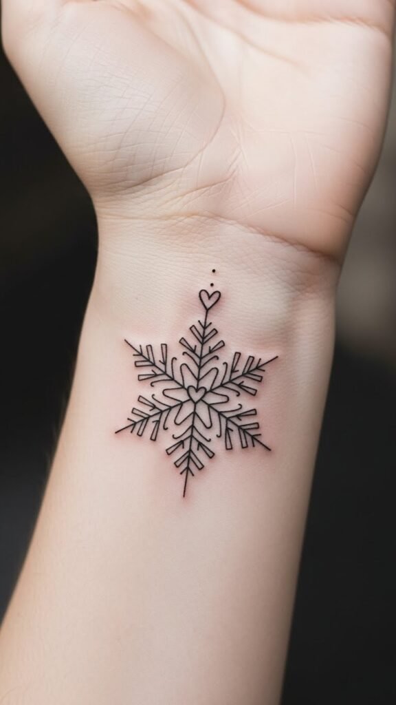 Snowflake with Heart Center