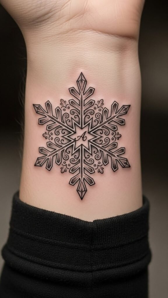 Snowflake with Initial