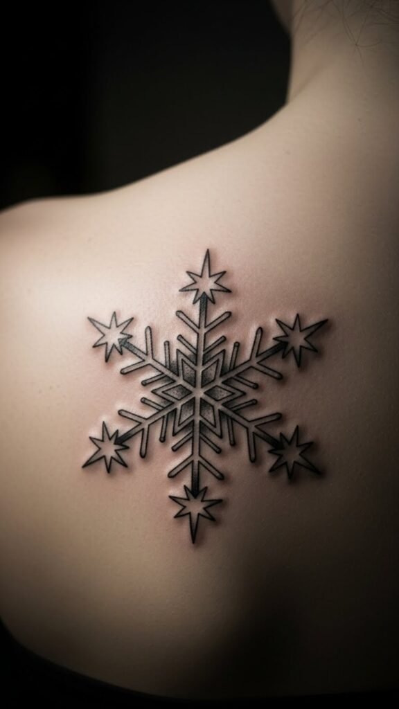 Snowflake with Star Points