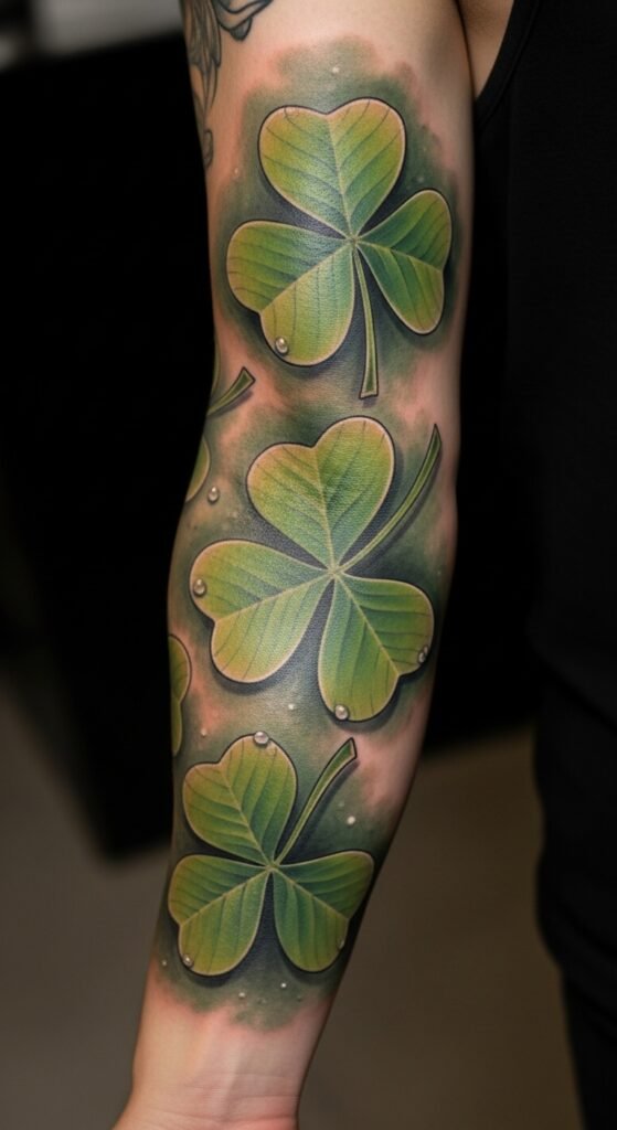Soft Shaded Shamrock Sleeve
