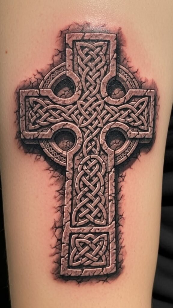 Stone-Carved Cross Style