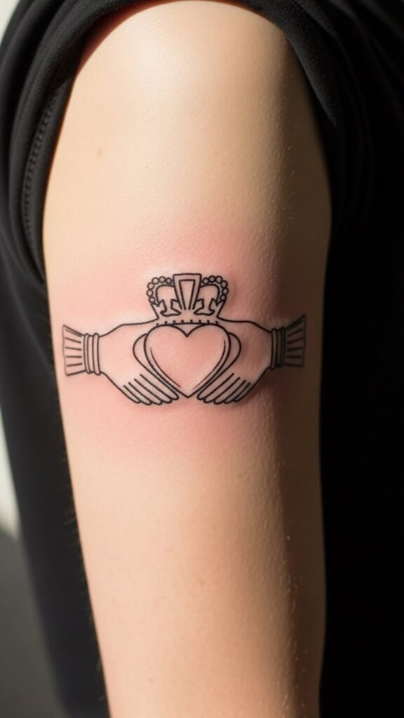 Timeless Claddagh Outline Only