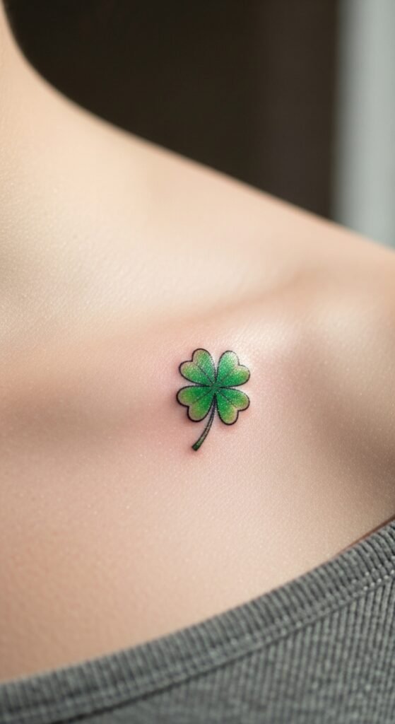 Tiny Clover on Collarbone