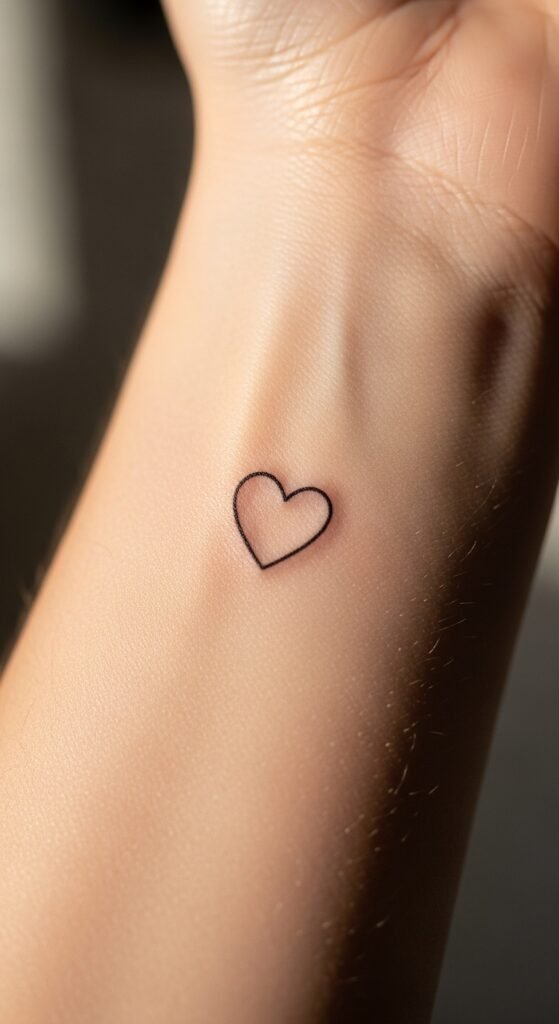 Tiny Heart With Gap Line