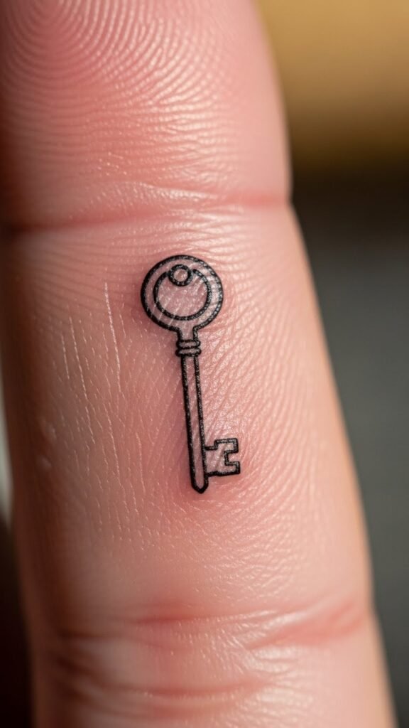 Tiny Key on Finger