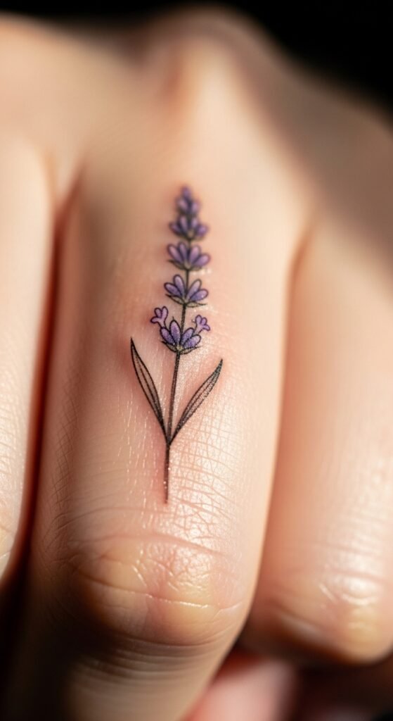 Tiny Lavender on the Finger Side