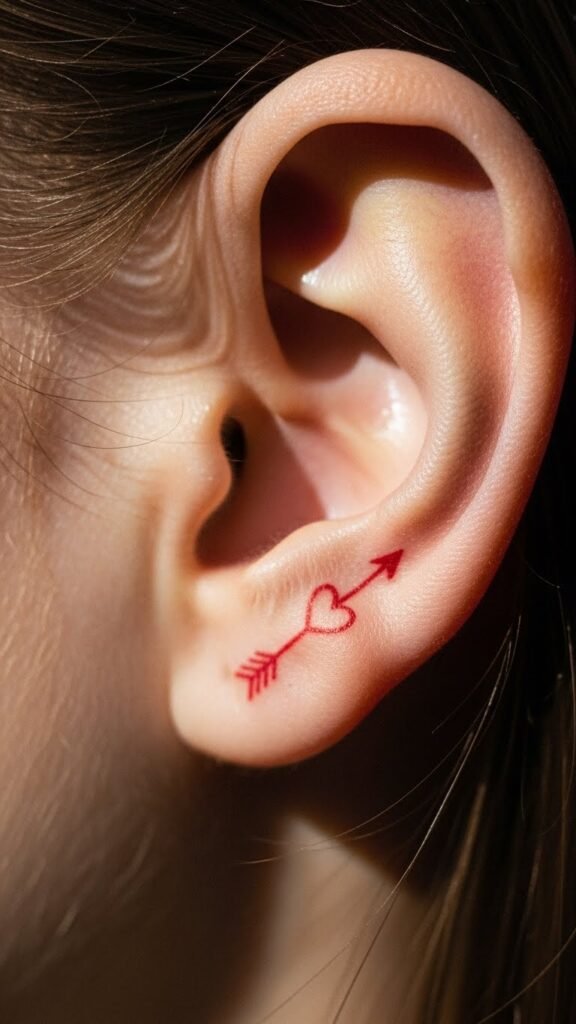 Tiny Red Cupid Arrow