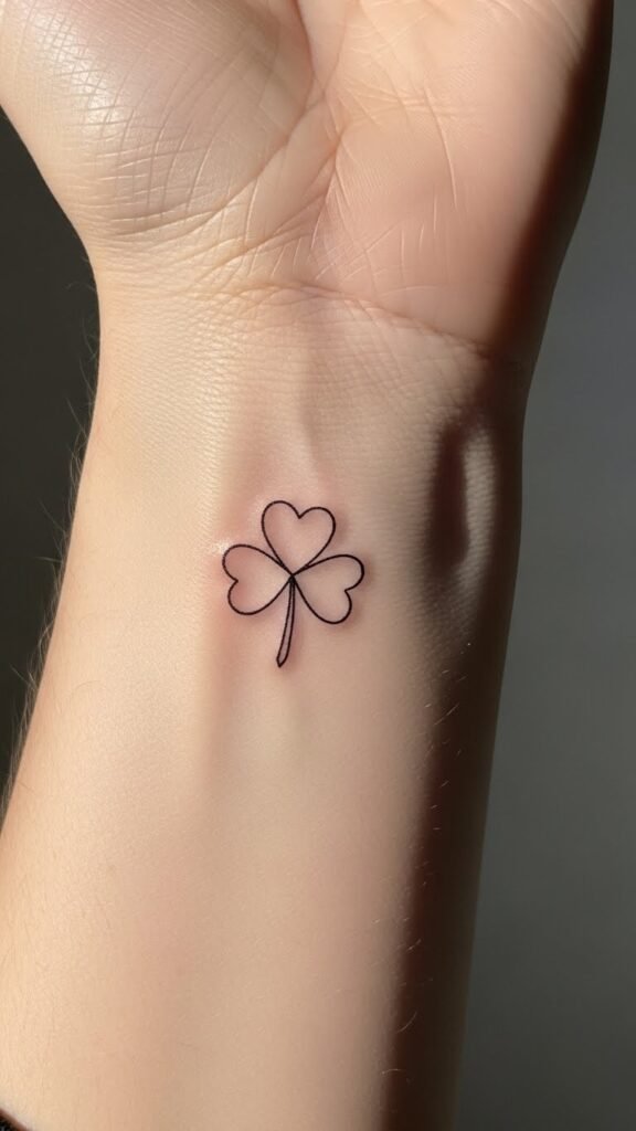 Tiny Shamrock Outline