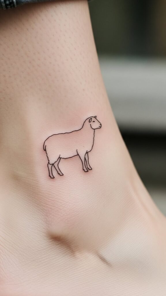 Tiny Sheep Outline